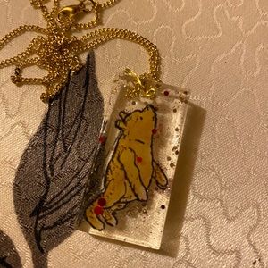 Handmade Winnie the Pooh resin Necklace